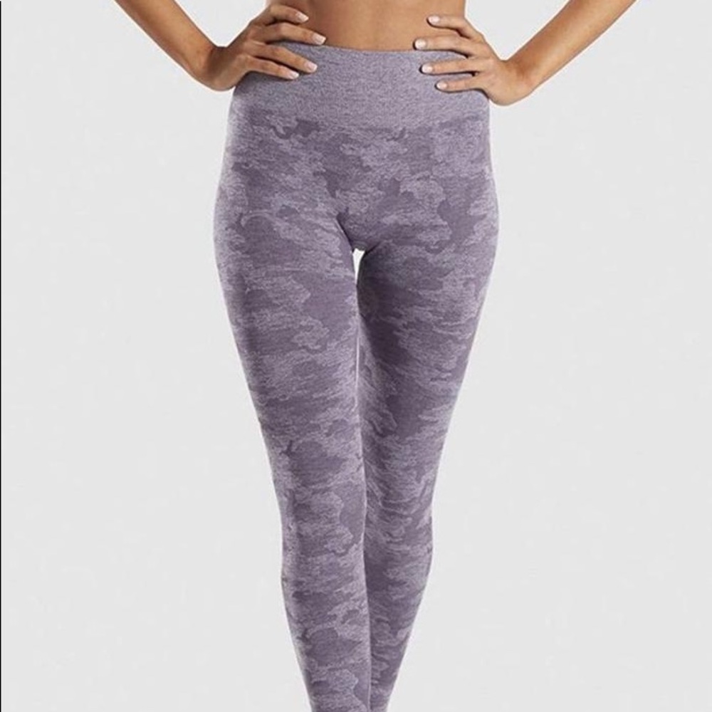Purple camo leggings